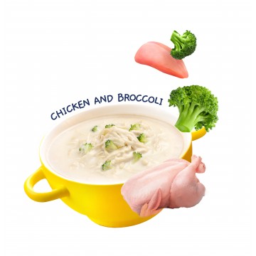 Moochie Pouch Creamy Broth Chicken & Broccoli 40g
